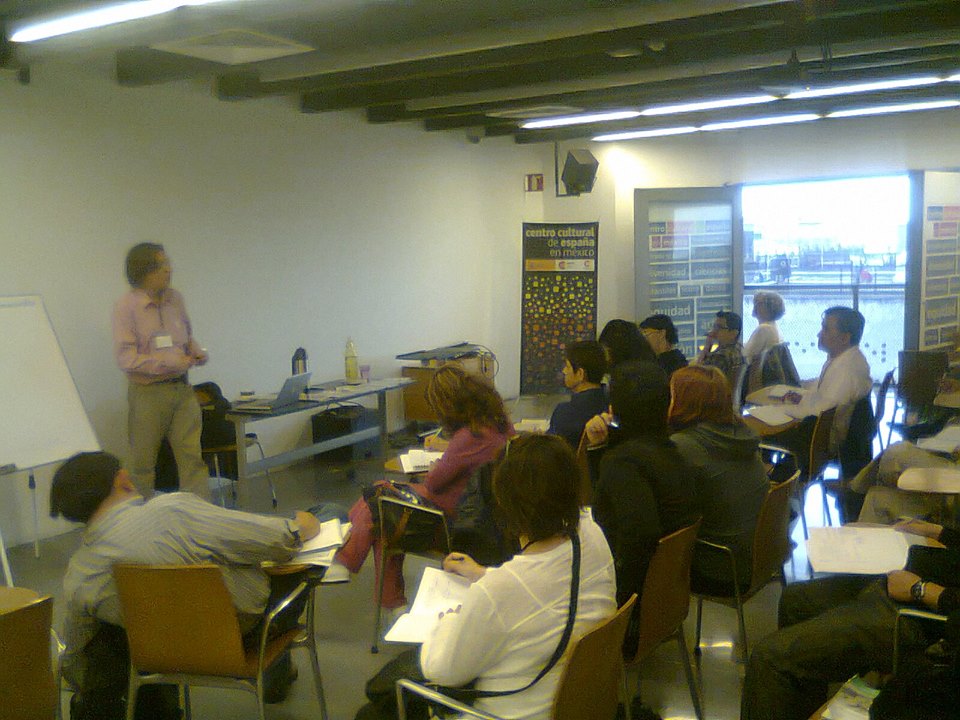 Curso de Literatura española contemporánea en la Ciudad de México, México, 2015.